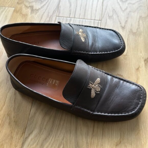 Gucci Leather Driver with Bumble Bee - Picture 1 of 6